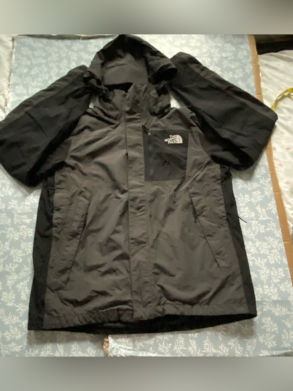 The North Face Men's Black Hooded Rain Jacket